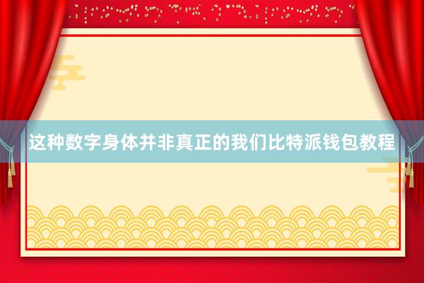 这种数字身体并非真正的我们比特派钱包教程