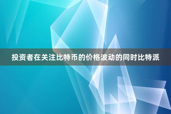 投资者在关注比特币的价格波动的同时比特派