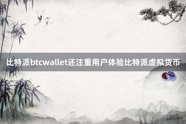 比特派btcwallet还注重用户体验比特派虚拟货币