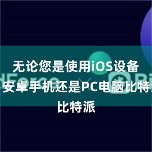 无论您是使用iOS设备、安卓手机还是PC电脑比特派