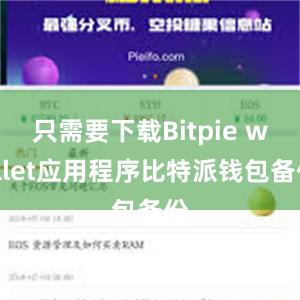 只需要下载Bitpie wallet应用程序比特派钱包备份