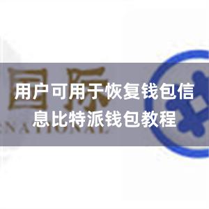 用户可用于恢复钱包信息比特派钱包教程